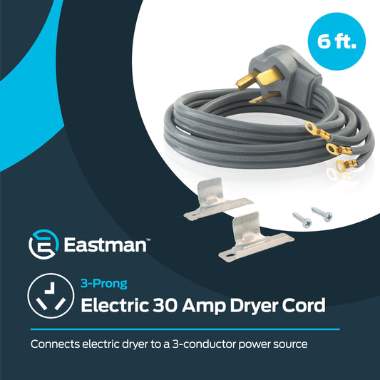 EZ-FLO 61249 3-Prong Dryer Cord - 30 Amp
