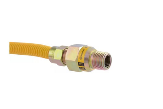 EASTMAN 48-in 1/2-in Mip Inlet x 3/8-in Mip Outlet Stainless Steel Gas Appliance Installation Kit